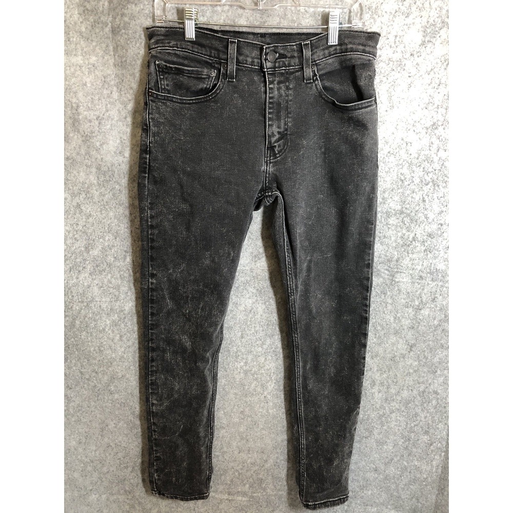 Levis Jeans Men 30x28 Black 512 Slim Taper Stretch Comfort Tag 31x32
